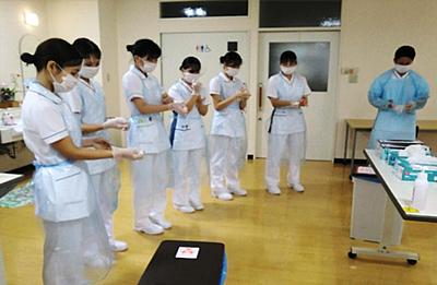 国立病院機構  沖縄病院 新人看護師対象 看護技術演習