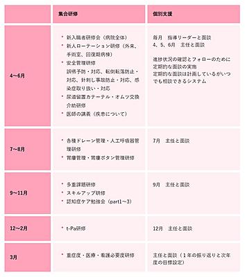 吉田病院 新人看護師年間教育プログラム