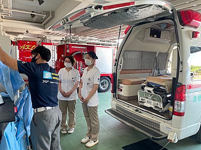 赤穂中央病院 救急車同乗研修を行いました