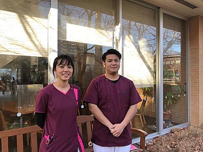 医療法人社団明芳会　イムス板橋リハビリテーション病院 先輩看護師の紹介 ①　左からAさん　Bさん