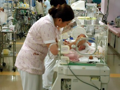 松戸市立総合医療センター 新生児科病棟でのひとコマ